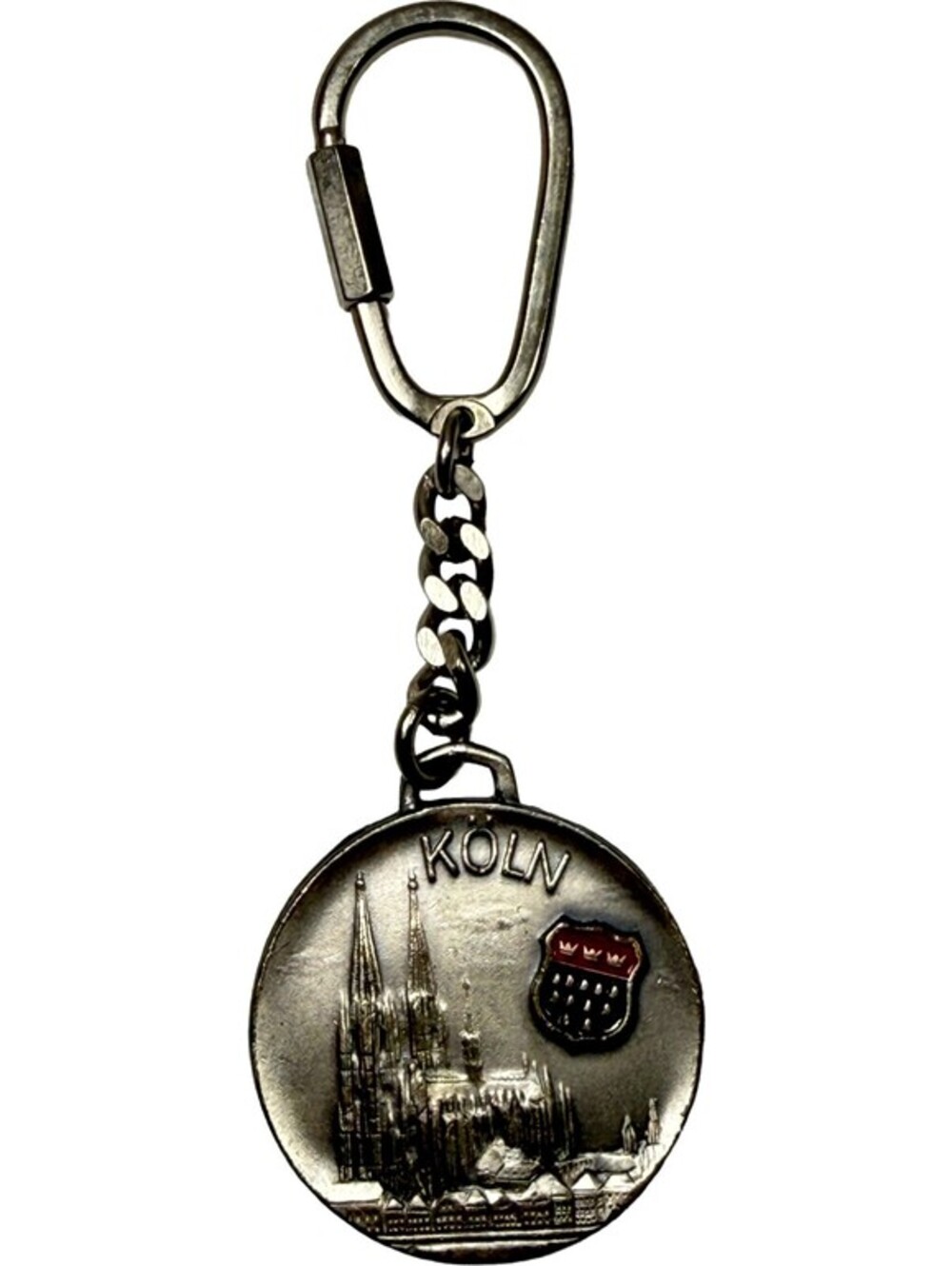 Vintage Köln Cologne Germany Keychain Greek Warrior 3 Wise Men Coat of Arms Ring